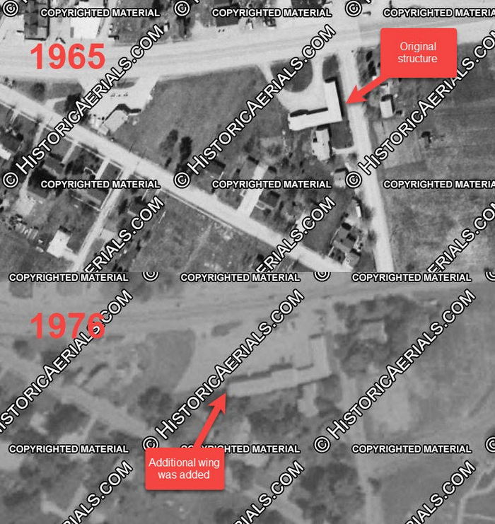 Edmonds Au Gres Inn - 1965 Vs 1976 Aerial (newer photo)
